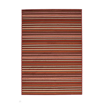 Maestro Fine Stripe Red Rug-Melrose-Rug Love - The Most Loved Rug Store